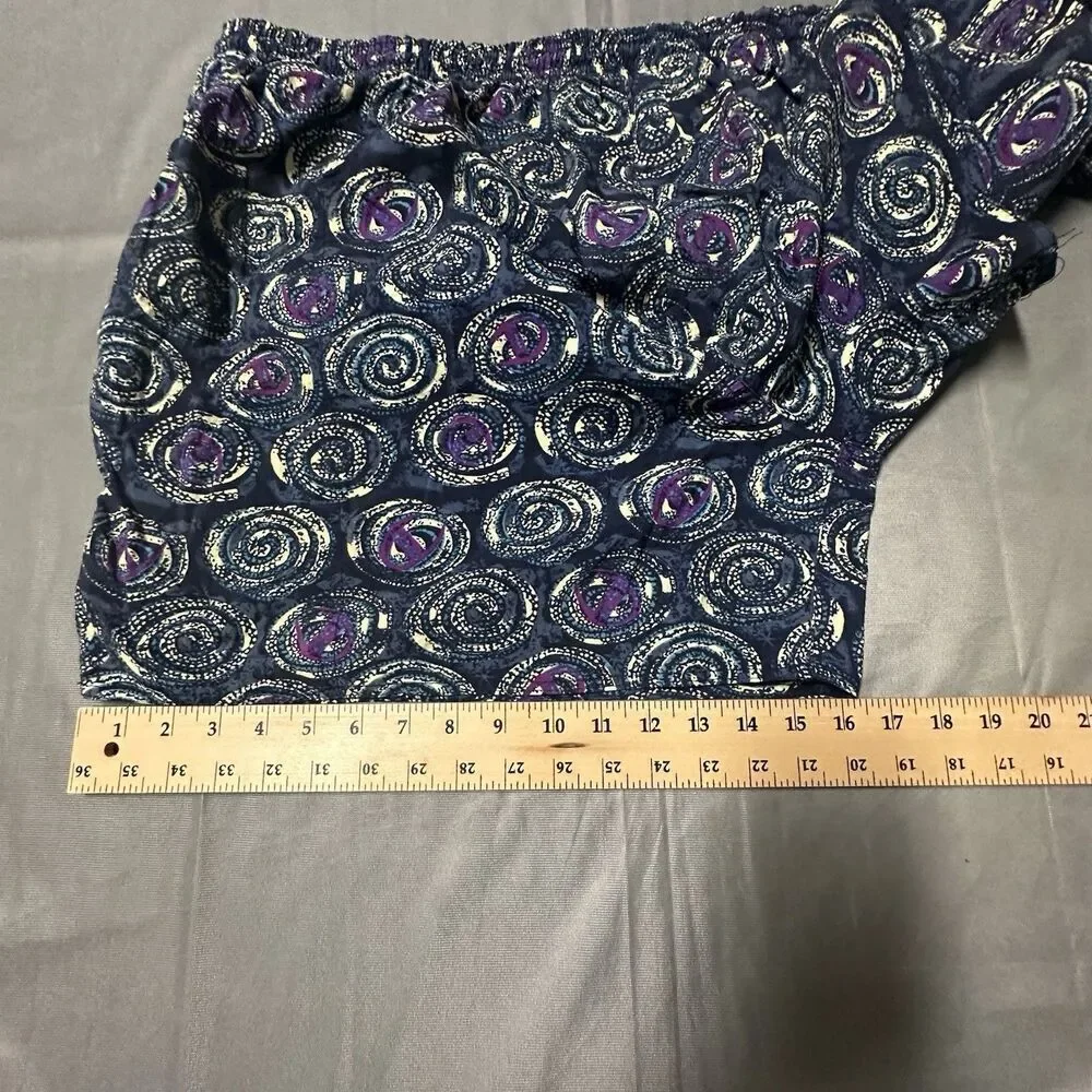 Vintage 90s Champion Swim Trunks Mens 3XL Lined Shorts Retro Swirl Print Navy
